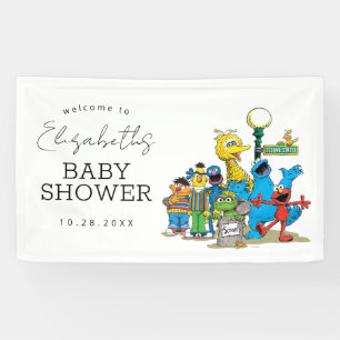 Banderoles Baby shower Sesame Street Pals Bienvenue