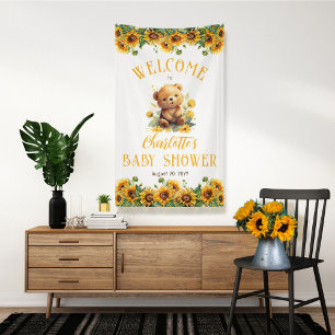 Banderoles Baby shower Teddy Bear et Sunflower
