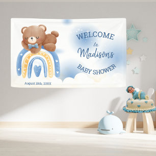 Banderoles Baby shower Teddy Bear Rainbow Boys