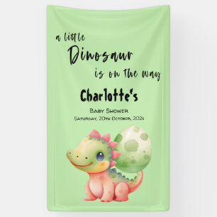 Banderoles Baby Shower Un Petit Dinosaure Arrive