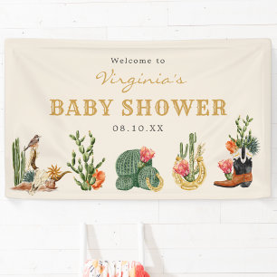 Banderoles Baby-Shower Western d'Accueil pour Bébé