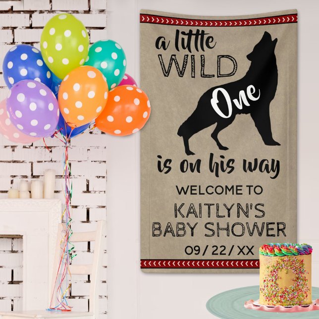 Banderoles Baby shower Wild One Boys Bienvenue (Créateur téléchargé)