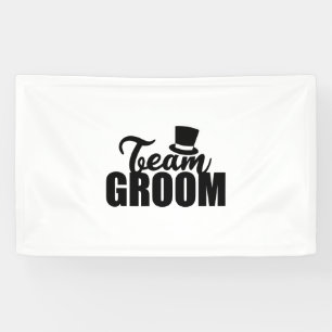 Banderoles Bachelor Party Team Groom Top Hat - Idée cadeau