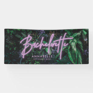 Banderoles Bachelorette banne de néon violet clair moderne