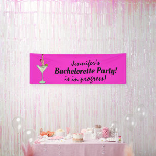Banderoles Bachelorette en cours, Martini Legs en Verre