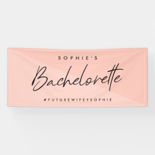Banderoles Bachelorette rose   Pastel Minimaliste Moderne