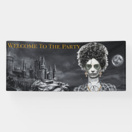 Banderoles Bad and Boojee Gothic Halloween Party Banner