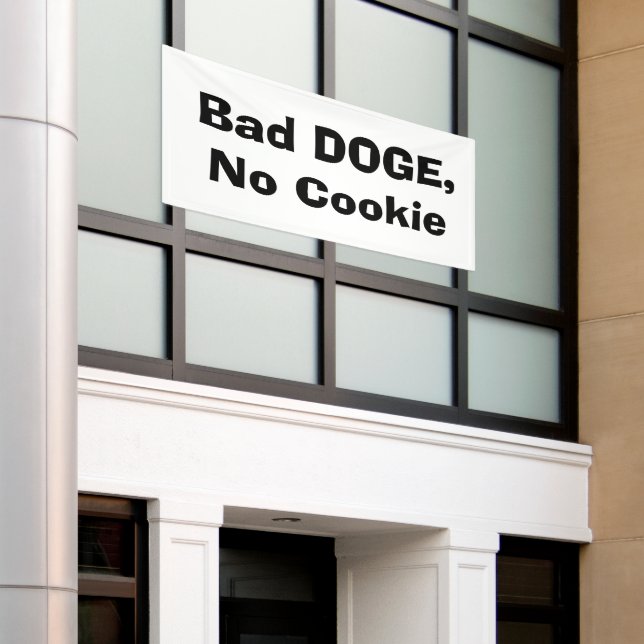 Banderoles Bad DOGE, pas de biscuit (Bâtiment extérieur)