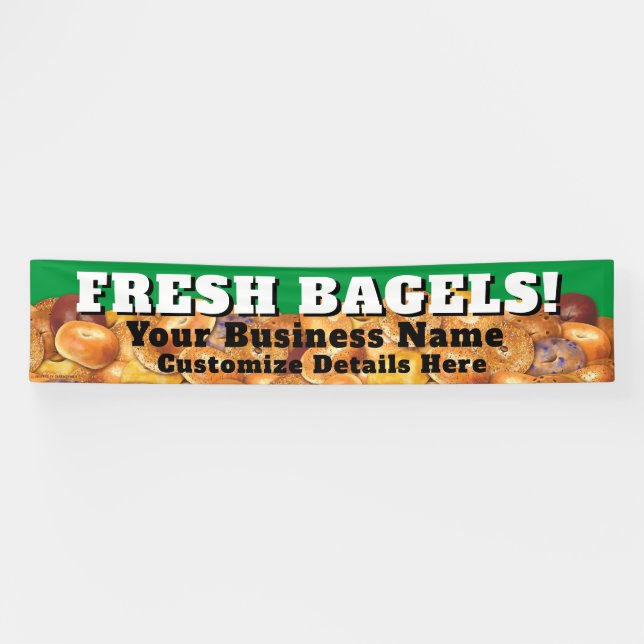 Banderoles Bagel Business Banner - SACS FRAIS personnalisable (Horizontal)