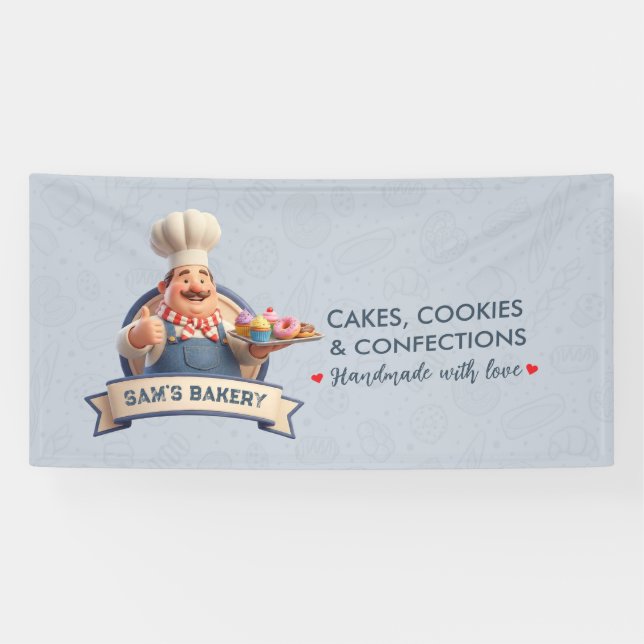 Banderoles Bakery Store Pastry Chef Desserts Sweets Cake Shop (Horizontal)