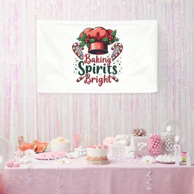 Banderoles Baking Spirits Bright Funky Baking Chef Baker (Fête)