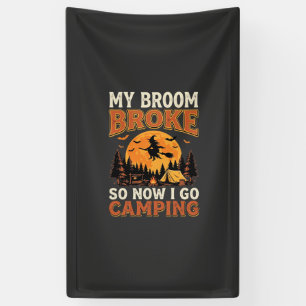 Banderoles Balai de camping Halloween Design d'horreur vintag
