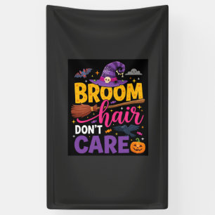 Banderoles Balai d'Halloween Citation de Sorcière Cheveux N'i