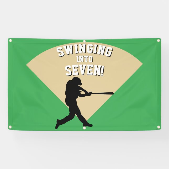 Banderoles Balance pour un anniversaire de baseball (Horizontal)