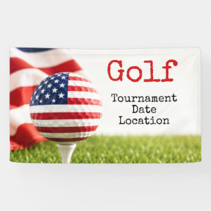 Banderoles Balle de golf avec tournoi de golf du drapeau amér