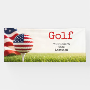 Banderoles Balle de golf avec tournoi de golf du drapeau amér