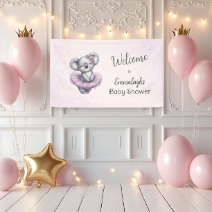 Banderoles Ballerine Bébé Fille Shower Tutu Koala Bienvenue