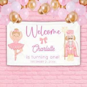 Banderoles Ballerine Casse-Noisette Rose Bienvenue Anniversai