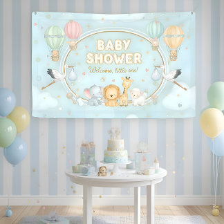 Banderoles Ballons Animaux Montgolfières Nuages Baby Shower M