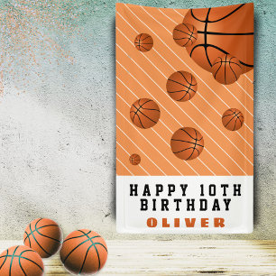 Banderoles Ballons de Basketball Orange Fête d'anniversaire E