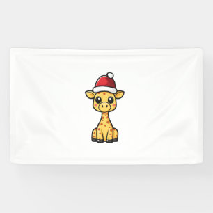 Banderoles Bande-dessinée de la petite girafe de Noël