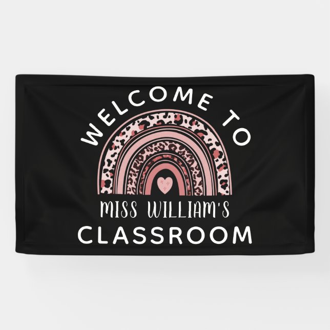 Banderoles Bandeau de bienvenue pour les enseignants Rainbow (Horizontal)
