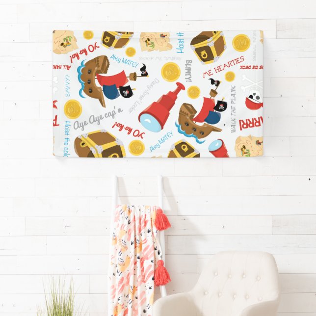 Banderoles Bandeau de pirate de la fête de l'île au trésor (En situation)