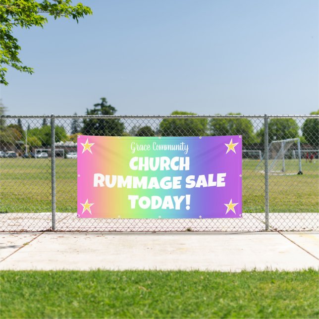 Banderoles Bandeau de vente Rainbow Church (Insitu)
