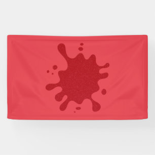 Banderoles Bandeau personnalisé avec éclaboussures rouges – G