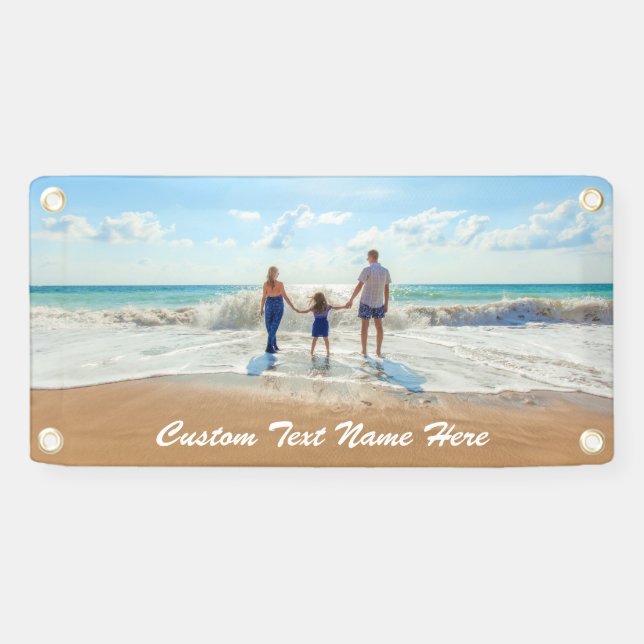 Banderoles Bandeau photo personnalisé avec vos photos et text (Horizontal)