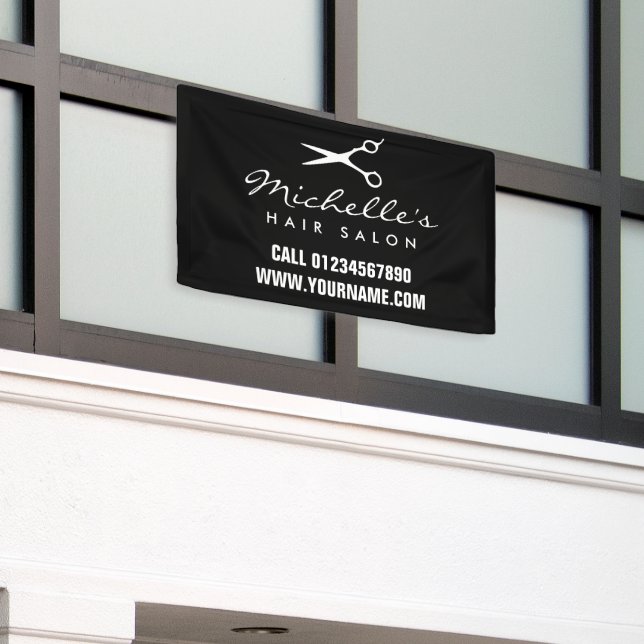 Banderoles Bandeau publicitaire extérieure du salon de coiffu (Bâtiment extérieur)