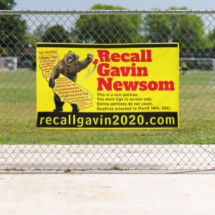 Banderoles Bandeau publicitaire recallgavin2020 3ft x 5ft