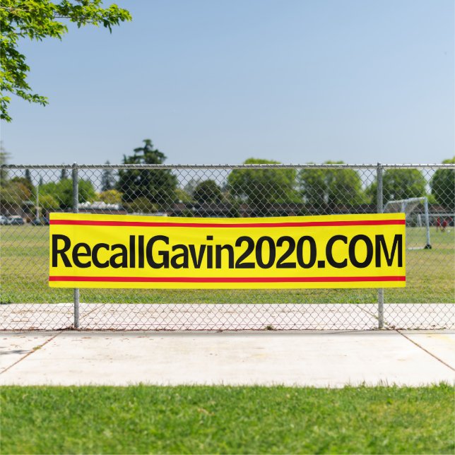 Banderoles Bandeau publicitaire recallgavin2020 (plus grande) (En situation)