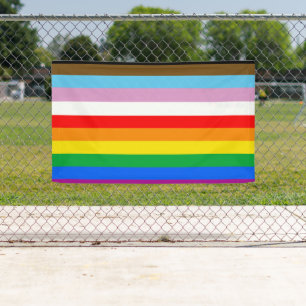 Banderoles Bandes du drapeau de progrès LGBTQ+