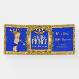 Banderoles Banner Prince est en route Blue Gold Blonde Boy