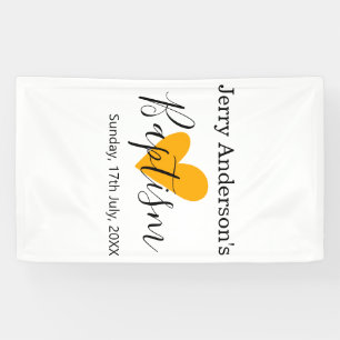 Banderoles baptême catholique enfants moderne simple QR minim