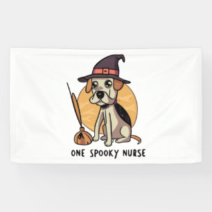 Banderoles Barks and Bandages One Spooky Nurse Dog Design