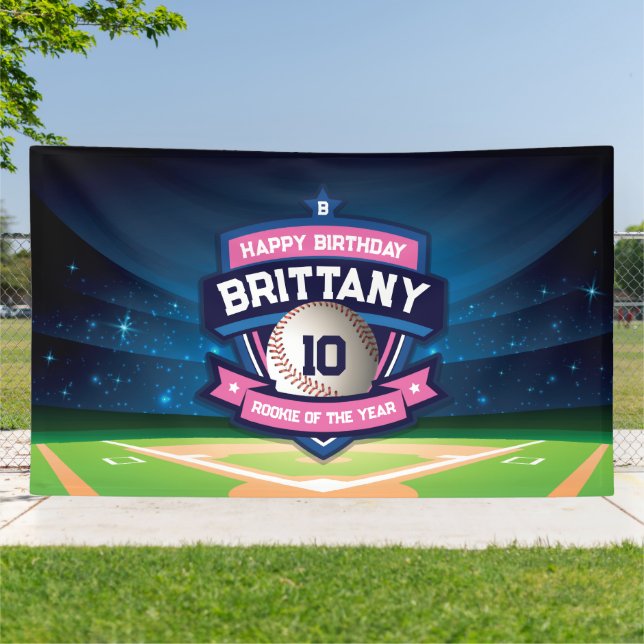Banderoles Baseball Birthday banner backdrop (Dehors)