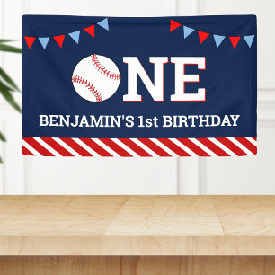 Banderoles Baseball personnalisé 1er anniversaire fête