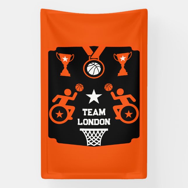 Banderoles Basket-ball Adaptive Handicap (Verticale)