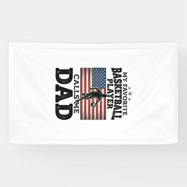 Banderoles Basketball Dad Patriotic Vintage Engraving T-Shirt (Horizontal)