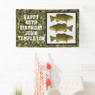 Banderoles Basse Smallmouth Cool de pêche Anniversaire Homme