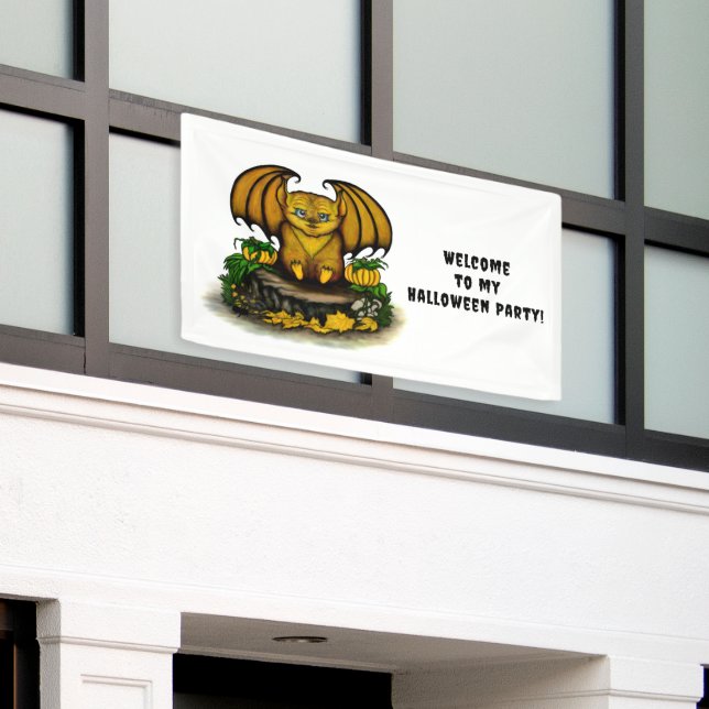 Banderoles Bat d'Halloween mignonne (Bâtiment extérieur)