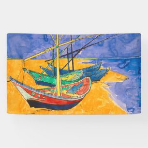 Banderoles Bateaux de Van Gogh Impressionnisme Plage