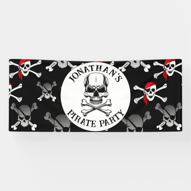 Banderoles Bateaux Pirates Anniversaire (Horizontal)
