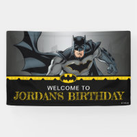 Batman | Chalkboard Accueil d'anniversaire heureux