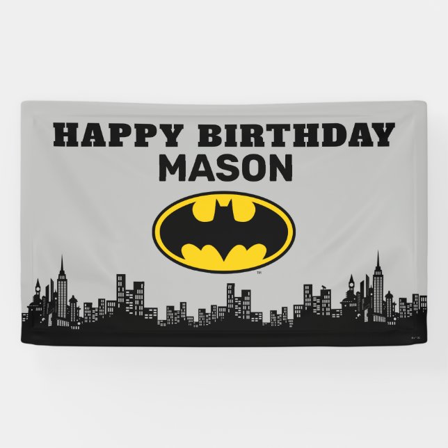 Banderoles Batman - Gotham City | Anniversaire (Horizontal)