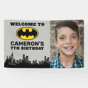 Banderoles Batman - Gotham City Anniversaire Ajouter nom et