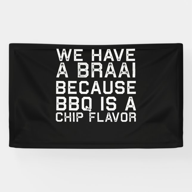 Banderoles BBQ| Braai Funny Cadeau de la famille sud-africain (Horizontal)