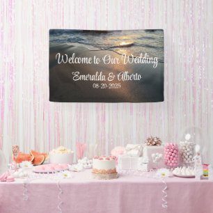 Banderoles Beach Waves Coastal Destination Wedding